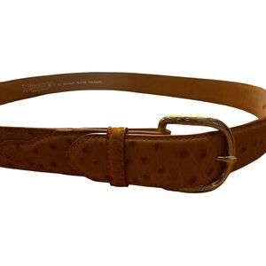 Nocona Brown Leather Belt with Silver Buckle